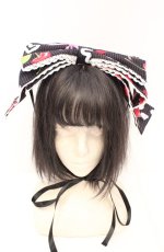 画像2: metamorphose / ホイップチェリー リボンヘッドドレス  クロ系 O-26-10-27-1039-ME-AC-OW-OS (2)