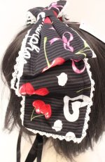 画像3: metamorphose / ホイップチェリー リボンヘッドドレス  クロ系 O-26-10-27-1039-ME-AC-OW-OS (3)