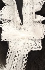 画像4: ATELIER PIERROT / Mimi de Chat Lace Headdress　ヘッドドレス  ブラック×ホワイト O-26-10-27-1041-EL-AC-OW-OS (4)