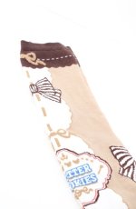 画像3: majoretty / 五月アイ/サツキアイリボンOVK　オーバーニーソックス 23~25cm ブラウン系 O-26-10-27-1016-LO-ZA-OW-OS (3)