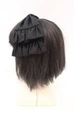 画像2: 尾州ロリィタ / ヘッドドレス  ブロックチェック黒 O-26-10-27-1020-LO-AC-OW-OS (2)