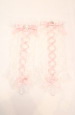 画像1: LOLITAその他 / スピンドルアームカバー  シロ×ピンク O-26-10-27-1026-LO-ZA-OW-OS (1)