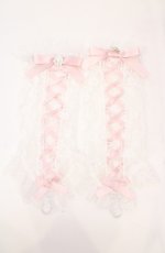 画像2: LOLITAその他 / スピンドルアームカバー  シロ×ピンク O-26-10-27-1026-LO-ZA-OW-OS (2)