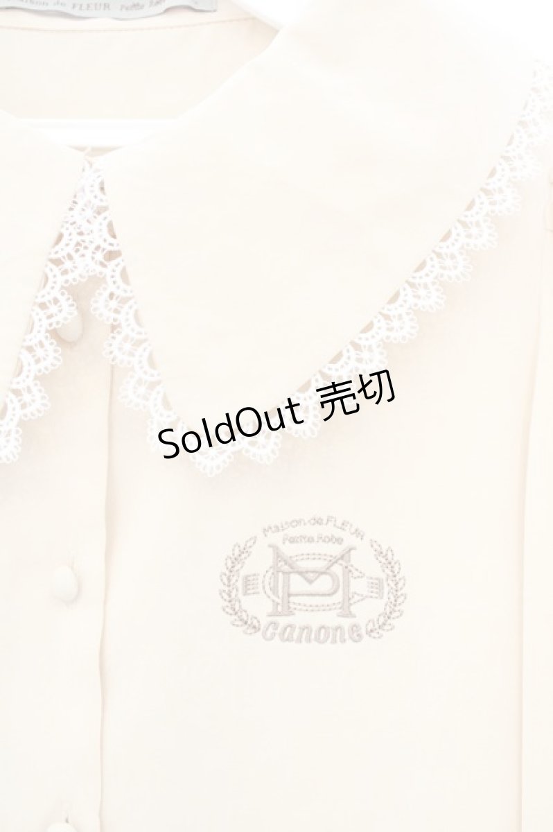 画像2: Maison de FLEUR Petite Robe canone / 春の指定ブラウス  ベージュ O-26-10-27-059-LO-BL-IG-OS (2)