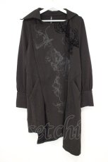 画像1: Ozz Croce / フロッキープリントジップジャケット  ブラック O-26-10-27-070-OO-JA-IG-OS (1)