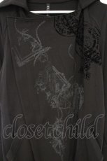 画像2: Ozz Croce / フロッキープリントジップジャケット  ブラック O-26-10-27-070-OO-JA-IG-OS (2)