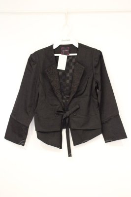 Preview of 刺繍襟ジャケット  ブラック