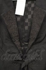 画像2: OZZ ANGELO / 刺繍襟ジャケット  ブラック O-26-10-27-072-OO-JA-IG-OS (2)