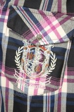 画像2: Rozen Kavalier / エンブレム刺繍チェックシャツワンピース  ピンク×ブラック O-26-10-27-090-OO-OP-IG-OS (2)