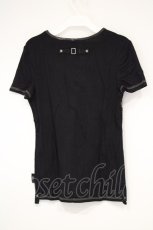 画像3: Ozz Croce / キングスカルムラ染め切り替えTシャツ  グレー×ブラック O-26-10-27-092-OO-TO-IG-OS (3)