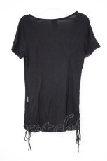 画像4: Ozz oneste / チャイナボタンギャザーTシャツ  ブラック O-26-10-27-093-OO-TS-IG-OS (4)