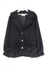 画像1: couture BY ROJITA / リボンポケットショートジャケット  クロ O-26-10-27-010-LO-JA-IG-OS (1)