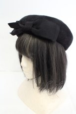 画像1: m petit by misako / AMリボンサーモベレー 57.5cm クロ O-26-10-28-006-LO-AC-OW-OS (1)