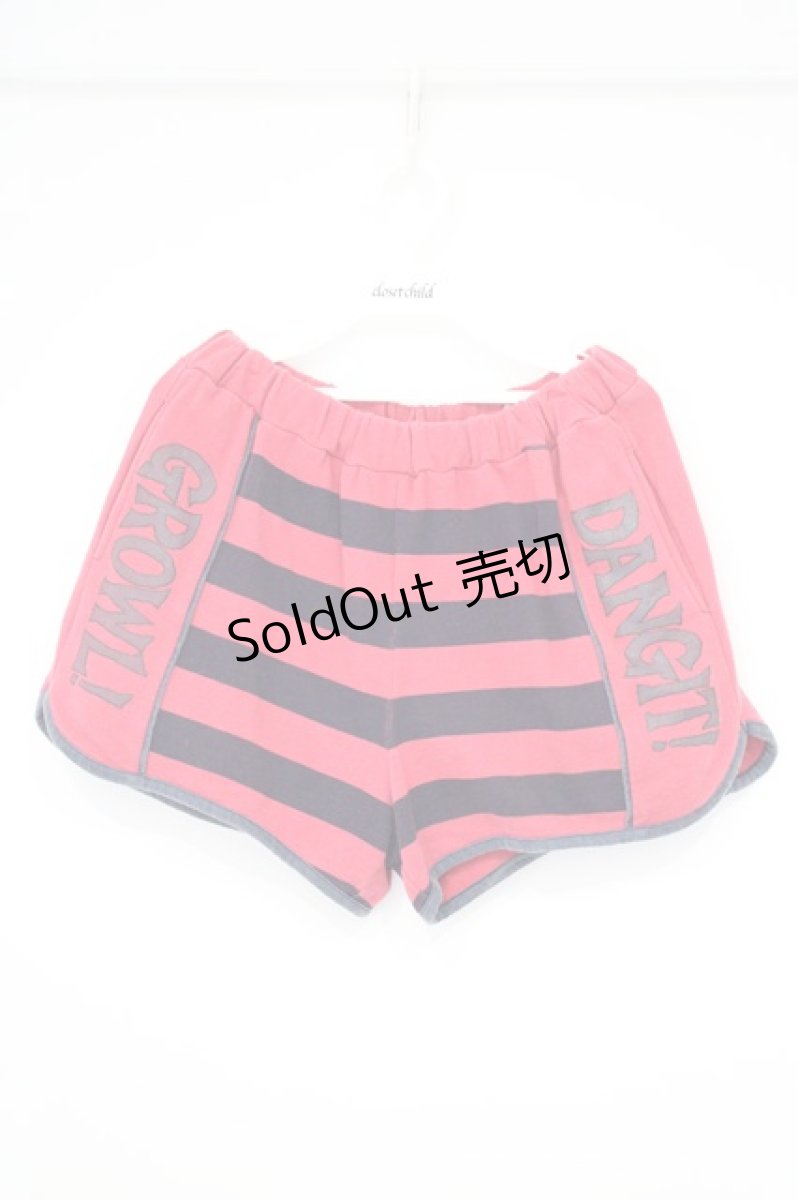 画像1: Candy Stripper / ボーダースウェットショートパンツ 2 ピンク×パープル O-26-10-29-031-PU-PA-IG-OS (1)