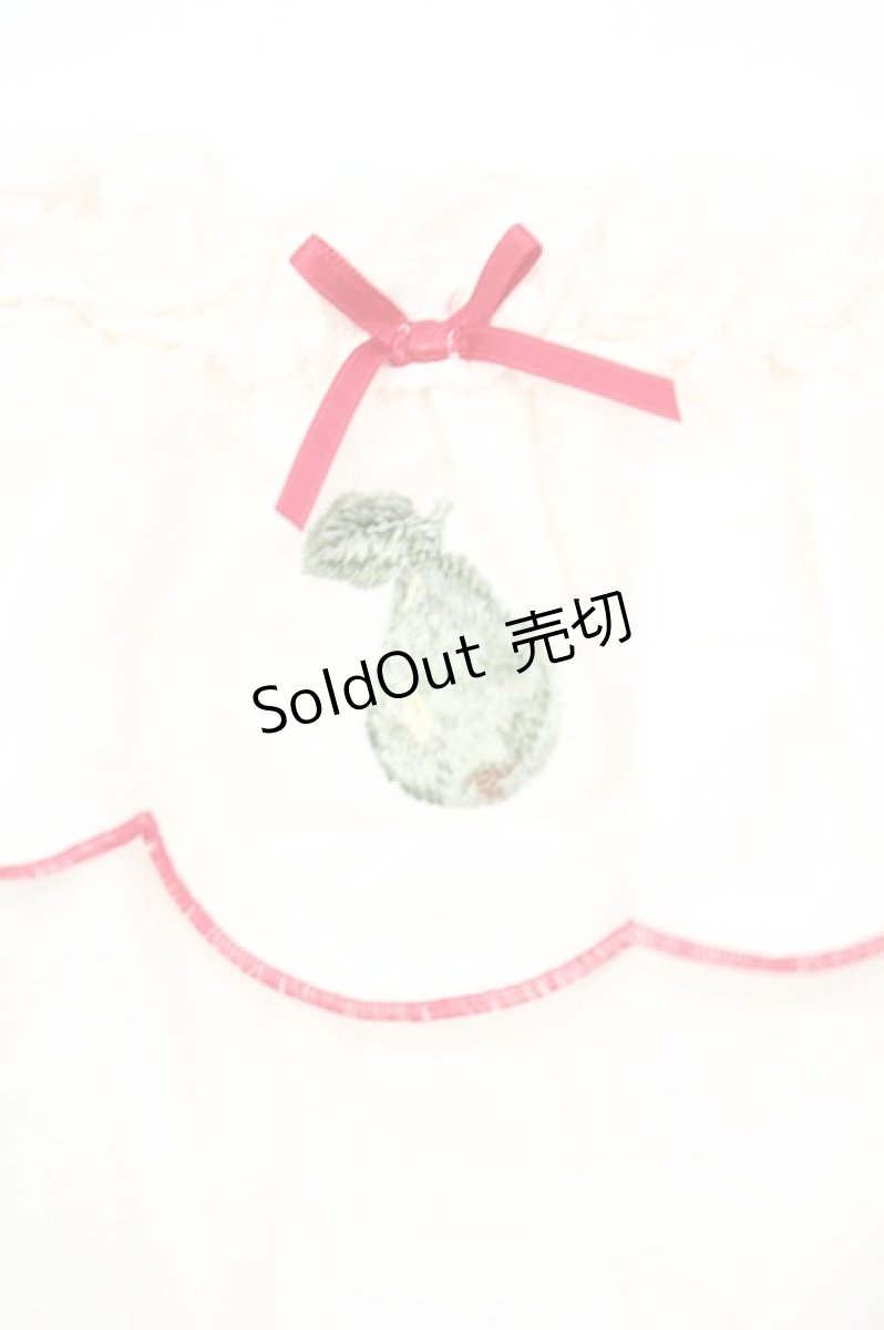 画像2: PINK HOUSE / フルーツ刺繍フリルワンピース  オフシロ×アカ O-26-10-29-054-LO-OP-IG-OS (2)