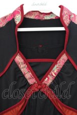 画像2: Ozz oneste / チャイナボタンチュニック  ブラック×レッド O-26-10-29-072-OO-TO-IG-OS (2)