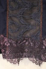 画像2: Rozen Kavalier / 刺繍ポンチョ風トップス  ネイビー O-26-10-29-079-OO-TO-IG-OS (2)