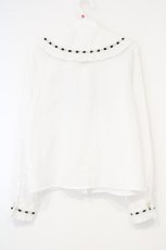 画像3: Amavel / Candy Ribbonはしごレースブラウス  シロ×クロ O-26-10-29-012-CA-BL-IG-OS (3)