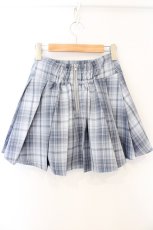 画像3: Ank Rouge / ハートバックルプリーツチェックスカート  サックス O-26-10-30-032-CA-SK-IG-OS (3)
