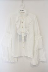 画像1: Amavel / Antique Claspフリルブラウス  シロ O-26-10-30-039-CA-BL-IG-OS (1)
