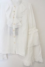 画像2: Amavel / Antique Claspフリルブラウス  シロ O-26-10-30-039-CA-BL-IG-OS (2)