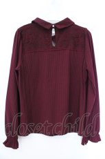 画像3: axes femme / カットワークデザインプルオーバー F ワイン O-26-10-30-007-AX-TO-IG-OS (3)
