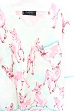 画像2: MILKBOY / バンビ柄Tシャツ  ミント×ホワイト O-26-10-30-009-MB-TS-IG-OS (2)
