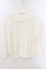 画像3: Jane Marple / Crochet cherry lace collar cardigan（クロシェットチェリーレースカラーカーディガン） M シロ O-26-10-30-011-JM-TO-IG-OS (3)