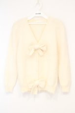 画像1: INGEBORG / リボン使いアンゴラカーディガン  オフシロ O-26-10-31-031-LO-TO-OW-OS (1)