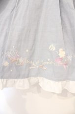 画像2: Amavel / 人魚姫刺繍入りジャンスカ F サックス O-26-10-31-036-CA-SK-OW-OS (2)