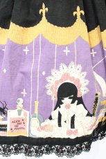 画像4: ALICE and the PIRATES / Marionette in my closet room柄 ジャンパースカートII  クロ×パープル O-26-10-31-052-PA-OP-OW-OS (4)