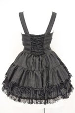 画像5: DARK IN LOVE / Dark striped double-breasted doll dress　ジャンパースカート S ブラック O-26-10-31-053-PU-OP-OW-OS (5)