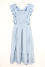 画像1: axes femme POETIQUE / トランプ刺繍エプロンワンピース  サックス O-26-10-31-055-AX-OP-IG-OS (1)
