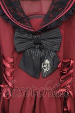 画像2: Secret Honey / レース襟セーラー長袖ワンピース 2 ワイン O-26-10-31-057-CA-OP-OW-OS (2)