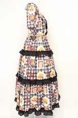 画像4: axes femme kawaii / ベアズベーカリー柄ロングワンピース M クロ O-26-10-31-058-AX-OP-IG-OS (4)
