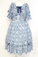 画像1: axes femme kawaii / クラシックローズワンピース  ブルー O-26-10-31-059-AX-OP-IG-OS (1)