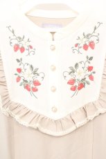 画像2: axes femme POETIQUE / ブロッキングベリー刺繍ワンピース M アイボリー O-26-10-31-060-AX-OP-IG-OS (2)