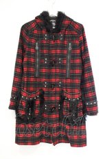 画像1: ALGONQUINS / チェックダッフルコート F レッド O-26-10-31-073-AL-CO-OW-OS (1)