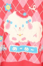 画像2: LOLITA / Decora Pink Plaid Sheep& Pocket Sided Sweater Vest　ベスト  ピンク O-26-10-31-076-LO-TO-OW-OS (2)