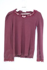 画像1: axes femme / 巻きバラインナープルオーバー M ワイン O-26-10-31-077-AX-TO-OW-OS (1)