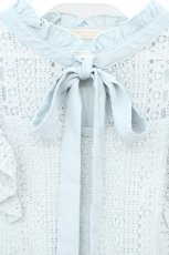 画像2: axes femme POETIQUE / レースラッフルフリルブラウス M ミント O-26-10-31-084-AX-BL-IG-OS (2)