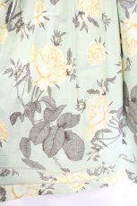 画像2: INGEBORG / 薔薇柄スカート  グリーン O-26-10-31-088-LO-SK-OW-OS (2)