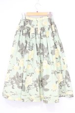 画像3: INGEBORG / 薔薇柄スカート  グリーン O-26-10-31-088-LO-SK-OW-OS (3)
