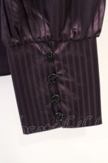 画像3: DearMyLove / ゴシック風バラレースフリルストライプブラウス M パープル O-26-10-31-010-GO-BL-OW-OS (3)