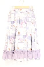 画像1: axes femme POETIQUE / コラージュプリントフリルスカート M ラベンダー O-26-10-31-096-AX-SK-IG-OS (1)