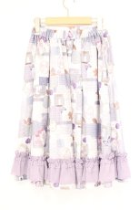 画像3: axes femme POETIQUE / コラージュプリントフリルスカート M ラベンダー O-26-10-31-096-AX-SK-IG-OS (3)