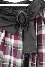 画像2: axes femme POETIQUE / リボンベルトデザインスカート  クロ×パープル系 O-26-10-31-098-AX-SK-IG-OS (2)