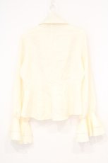 画像4: MARBLE / ヴァンパイアタイ付きビショップスリーブブラウス  オフホワイト O-26-10-31-020-GO-BL-OW-OS (4)