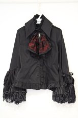 画像1: MARBLE / タイ付き姫袖ブラウス  ブラック×レッド O-26-10-31-021-GO-BL-OW-OS (1)