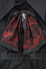 画像2: MARBLE / タイ付き姫袖ブラウス  ブラック×レッド O-26-10-31-021-GO-BL-OW-OS (2)